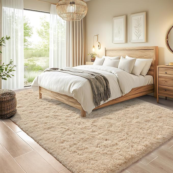 Chicrug Soft Area Rugs for Bedroom Living Room Plush Fluffy Rug 4x6 | Shag - Image 4