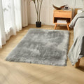 duduta Grey Faux Sheepskin Fur Rug 3x5 ft, Fluffy Carpet Rug | Shag Fuzzy by duduta