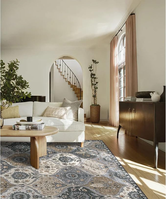 Lahome Moroccan Washable Area Rug, 5x7 Rugs - Image 6