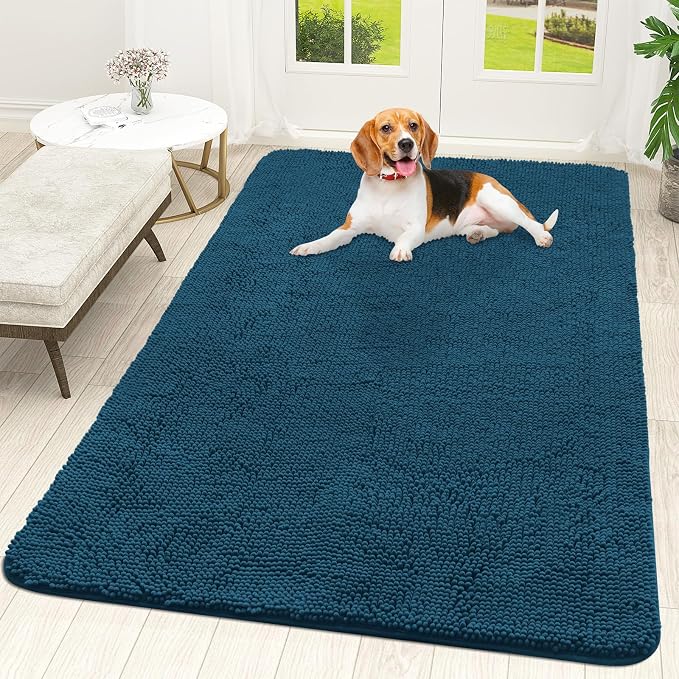 OLANLY Dog Door Mat for Muddy Paws 59x35, Super Absorbent Chenille Mud Mat | by OLANLY