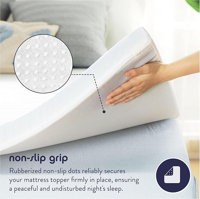 Best Price Mattress 3 Inch Gel Memory Foam Mattress Topper with Cover, CertiPUR-US Certified, Dorm Essentials, Short Queen