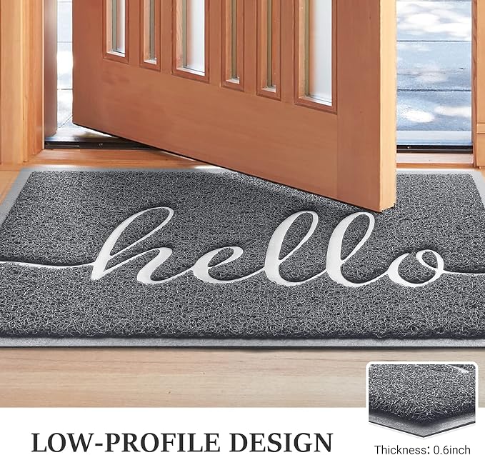 Door Mat Welcome Mat Floor Mat for Entryway, High Traffic Areas | Low Profile - Image 3