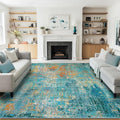 RELEANY Washable 9'x12' Abstract Area Rug by RELEANY