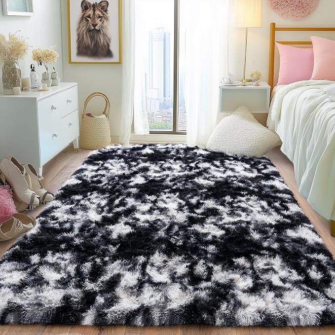 Pionblank Fluffy Area Rug for Bedroom 4x6, Indoor Plush Carpet, Cute Comfy - Image 4
