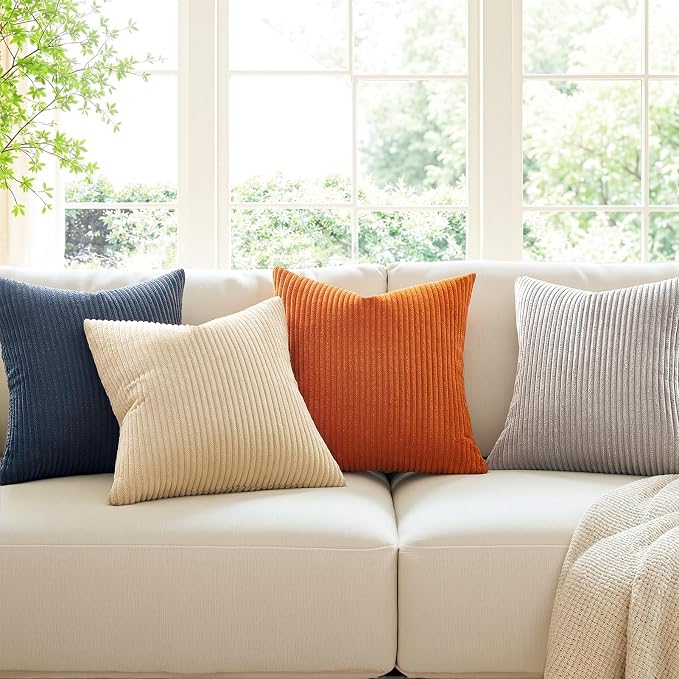 Topfinel Decorative Velvet Pillow Covers Blue and Yellow 18x18 Boho Nordic - Image 2