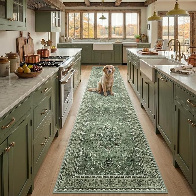 RELEANY Washable Area Rug, Runner 2'6"x10', Water Repellent, Pet Friendly by RELEANY