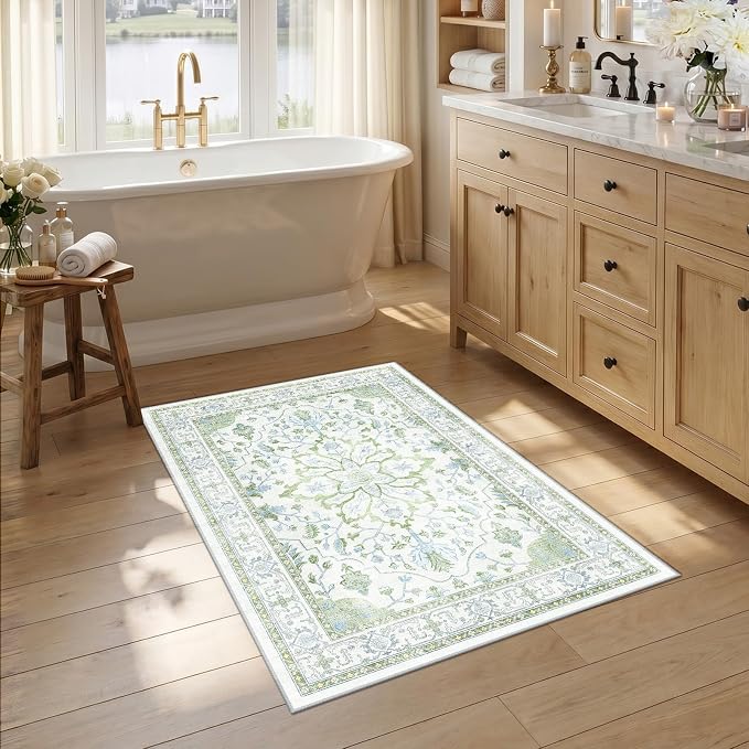 RELEANY Washable Area Rug, Small 2'6"x4', Water Repellent, Pet Friendly by RELEANY