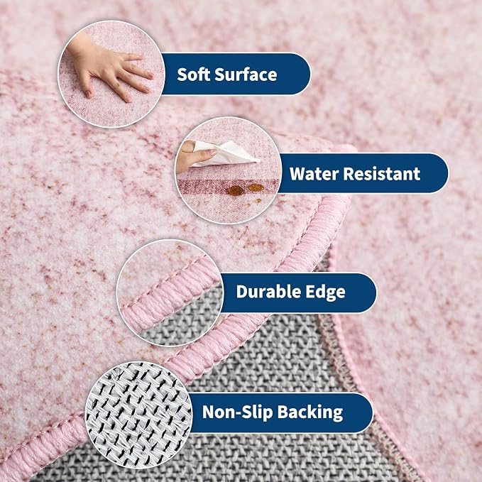GarveeHome Scalloped Washable Runner Rug 2x6 Non Slip Kitchen Rug - Image 4