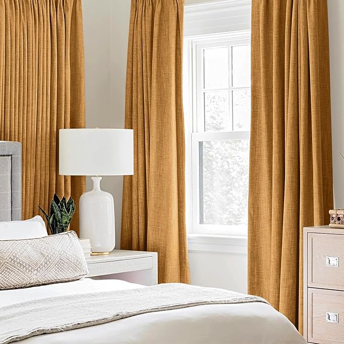MIULEE 100% Blackout Linen Curtains - Image 2