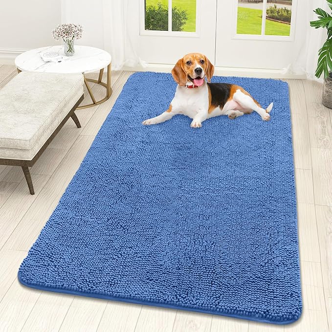 OLANLY Dog Door Mat for Muddy Paws 59x32, Super Absorbent Chenille Mud Mat | by OLANLY