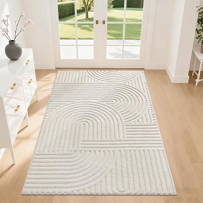 Pauwer 3x5 Area Rugs for Living Room, Modern Non Slip Washable Rug, Soft Fluffy by Pauwer