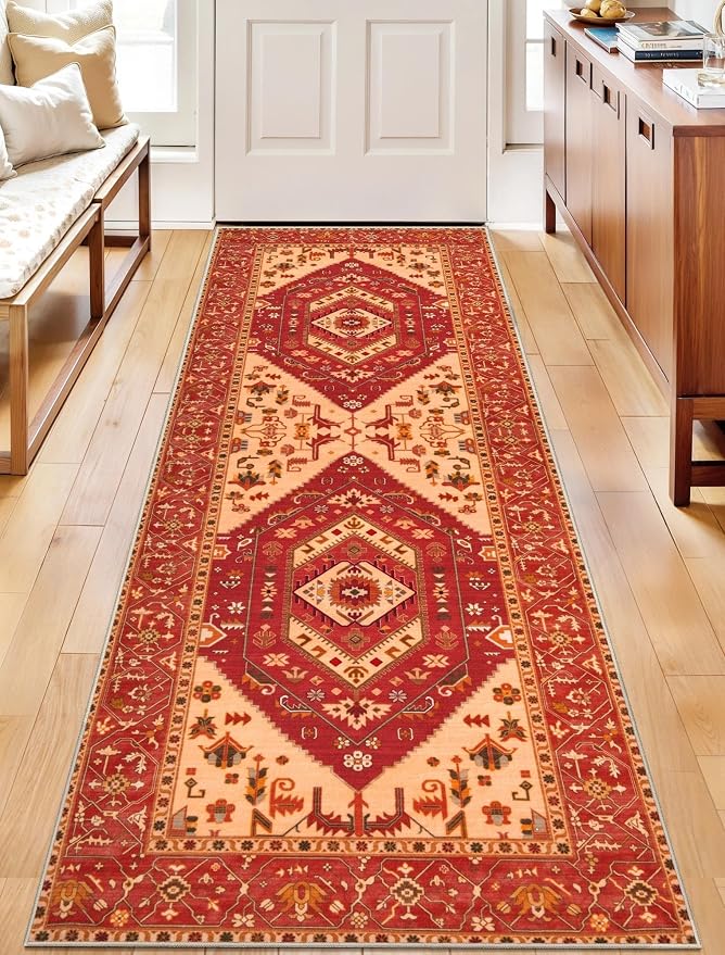 SERISSA 2x5 Washable Non Slip Boho Runner Rug - Image 3