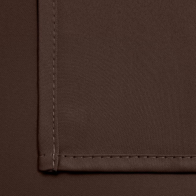 Yakamok Room Darkening Curtains 62x84 inch Long Chocolate Brown-Living Room | 2 - Image 6