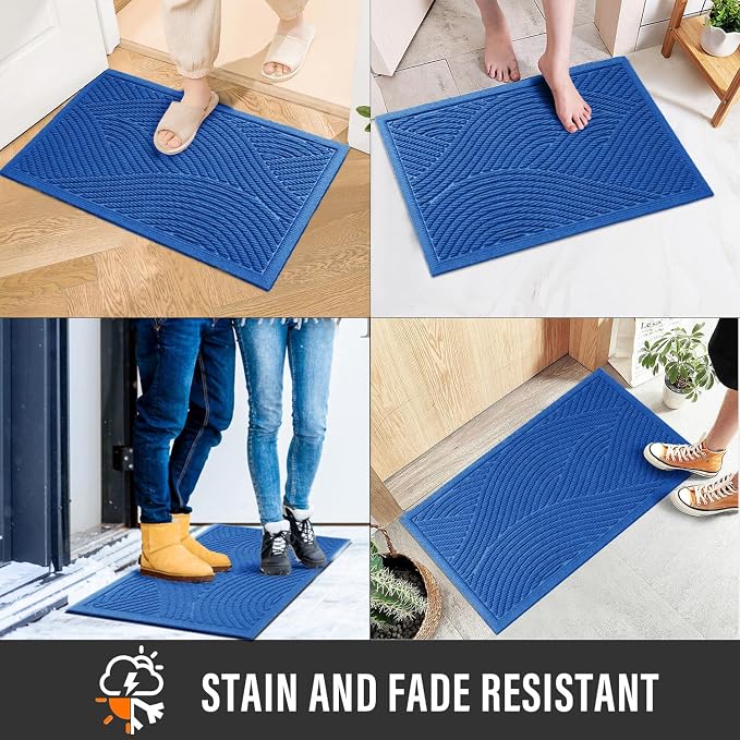 Sturdy Front Door Mat, Absorbent Muddy Dirt Resist Welcome Door Mats Outdoor - Image 4
