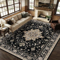 RELEANY Washable Area Rug, Water Repellent, Pet Friendly, Vintage Floral Boho by RELEANY