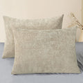 CaliTime Decorative Standard Throw Pillow Covers 26 X 20 Inches Light Taupe | by CaliTime