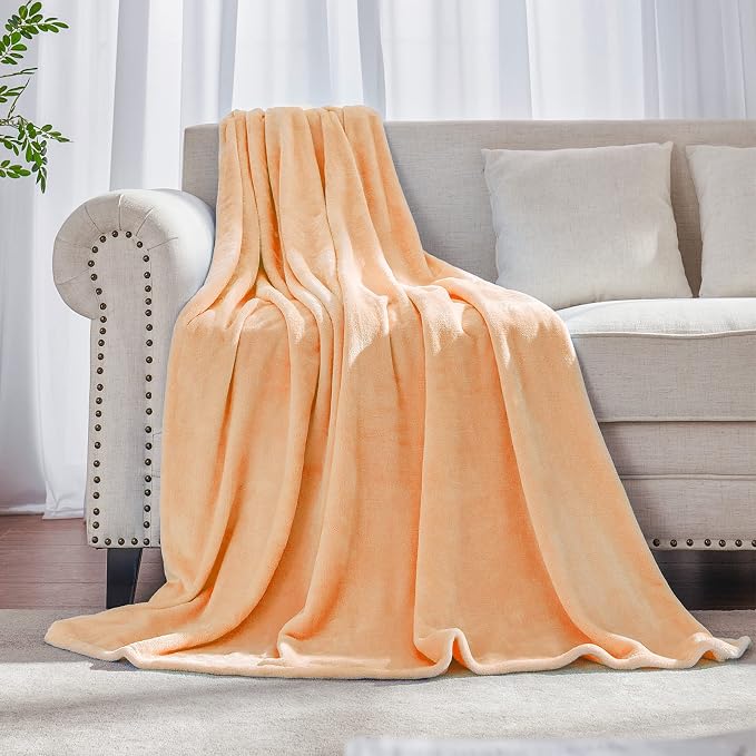 Pink Fleece Plush Throw Blanket 50"x60"for Couch Sofa Fuzzy Cozy Flannel | by JIAHANNHA