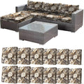CALBODE 12 Pcs Stretch Indoor/Outdoor Seat Cushion Covers, Indoor/Outdoor Couch by CALBODE