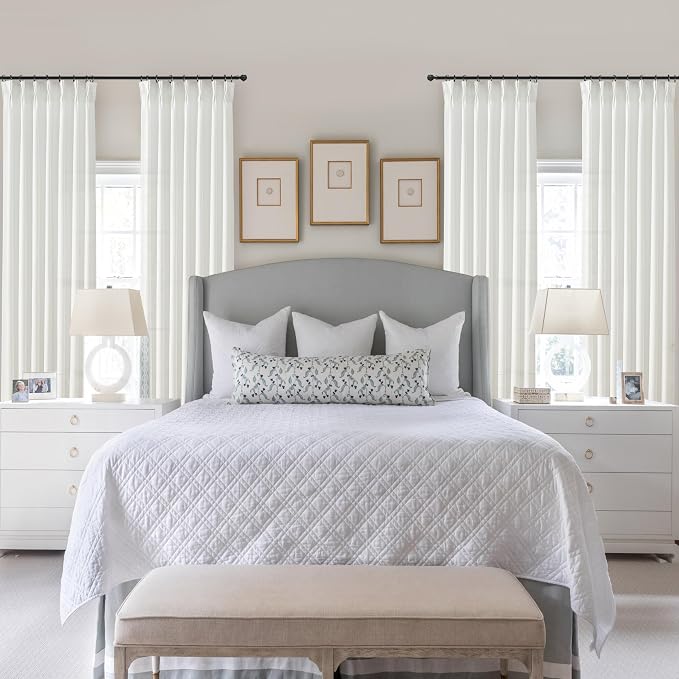 High Ceiling Pure White Extra Long 120 Inch Curtains - Image 5