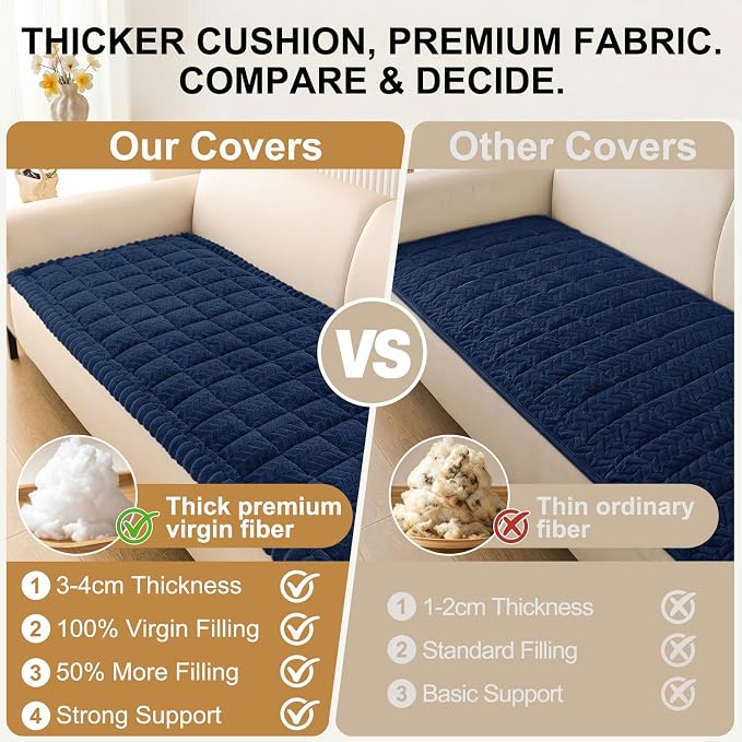 Smiry Couch Cover for Dogs, Non Slip Fuzzy Pet Sofa Covers Washable | Sofa - Image 4