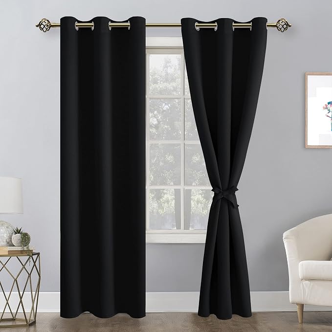 Blackout Curtains for Bedroom, 38 x 84 Inches Long, 2 Panels, Window Curtains - Image 8