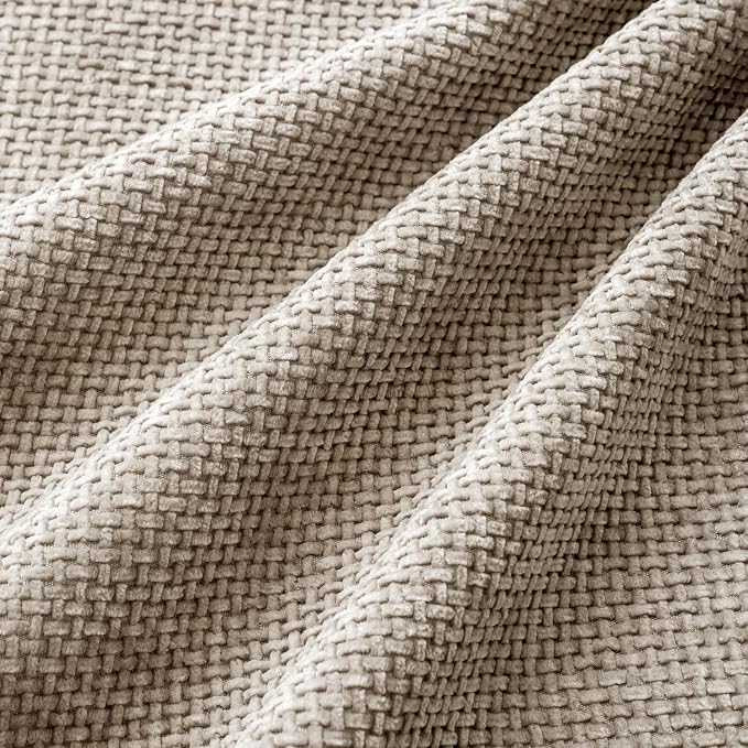 MIULEE Soft Decorative Chenille Pillow Covers Khaki 18x18 Pack of 4 | Modern - Image 3