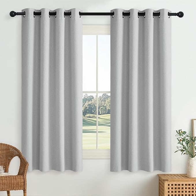NICETOWN 100% Blackout Linen Curtains by NICETOWN
