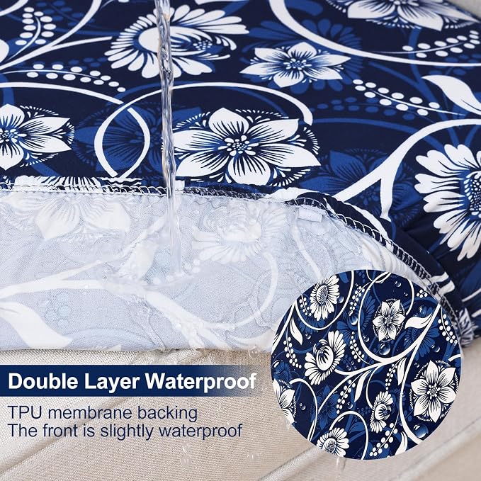 Smiry Waterproof Patio Cushion Covers, Stretch Outdoor Furniture Covers | Couch - Image 2