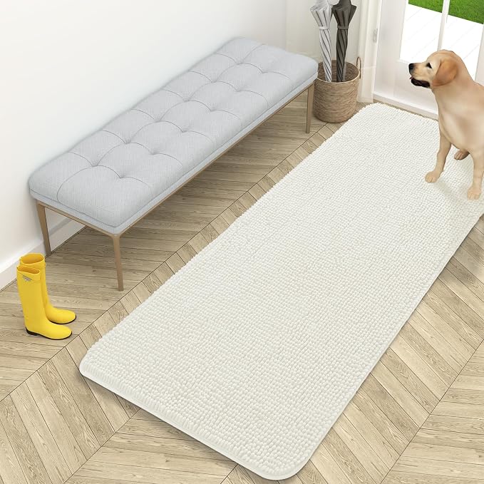 OLANLY Dog Door Mat for Muddy Paws 59x24, Super Absorbent Chenille Mud Mat | by OLANLY