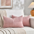 Fancy Homi 2 Packs Blush Pink Lumbar Decorative Throw Pillow Covers 16x26 Inch by Fancy+Homi