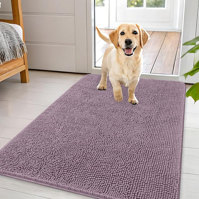OLANLY Dog Door Mat for Muddy Paws 44x32, Super Absorbent Chenille Mud Mat | by OLANLY