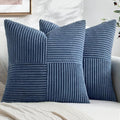 MIULEE Dusty Blue Decorative Throw Pillow Covers by MIULEE