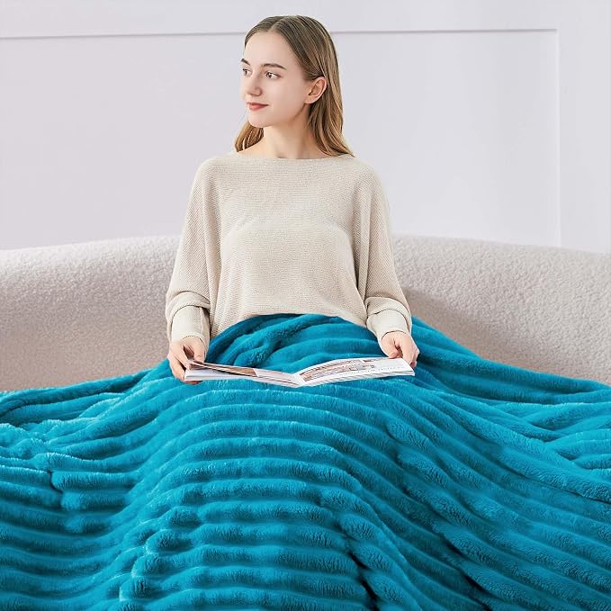 BEDELITE Ribbed Twin Blanket for Couch & Bed, Warm Yet Lightweight, Ribbed - Image 3