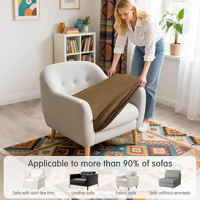 Hokway Couch Cushion Covers Stretch Cushion Covers Sofa Seat Cushion Slipcover - Image 5