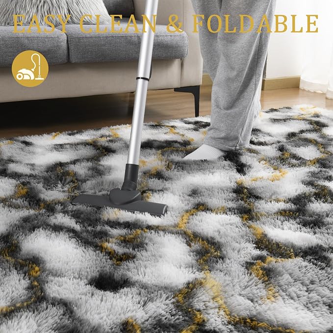 LOCHAS 5x8 Area Rugs Fluffy Living Room Carpets - Image 5