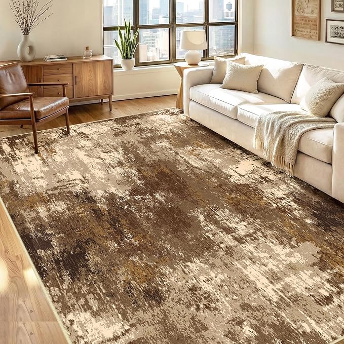 RELEANY Washable 6'x9' Abstract Area Rug by RELEANY