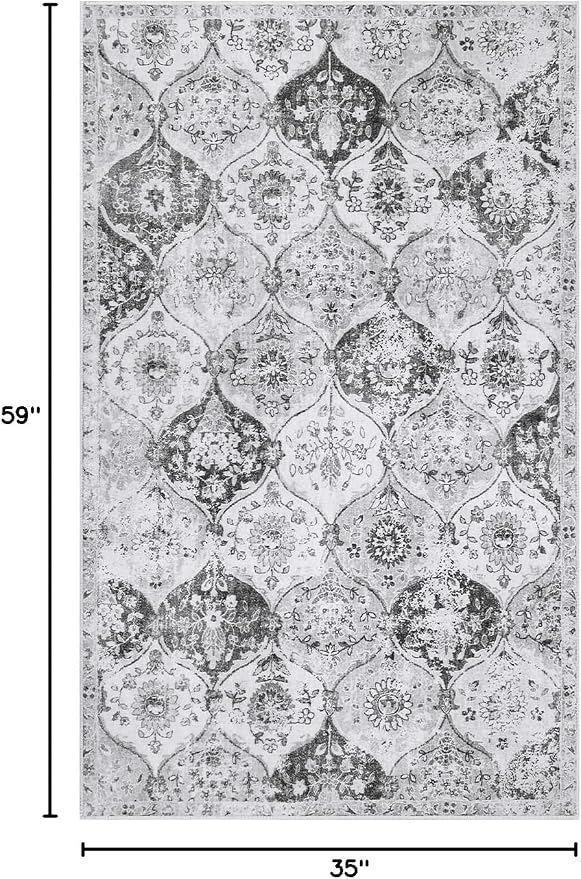Lahome Moroccan Washable Small Area Rug, 3x5 Rugs - Image 3