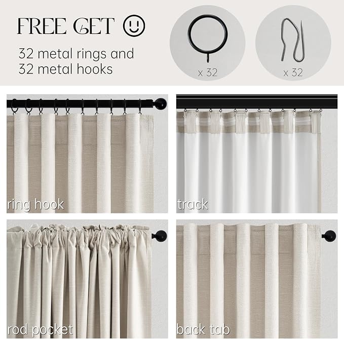 Topfinel 100% Blackout Curtains 90 Inches Long - Image 3