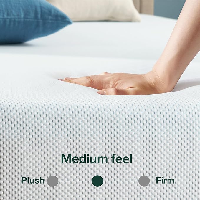 ZINUS 6 Inch Green Tea Cooling Memory Foam Mattress [New Version], Short Queen, Fiberglass Free, Medium Firmness, Cooling Gel Foam, Certified Safe Foams & Fabric, Mattress in A Box