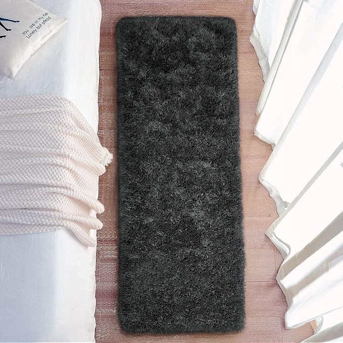 Chicrug Soft Runner Rugs for Bedroom Living Room Plush Fluffy Rug 2x8 | Shag - Image 5
