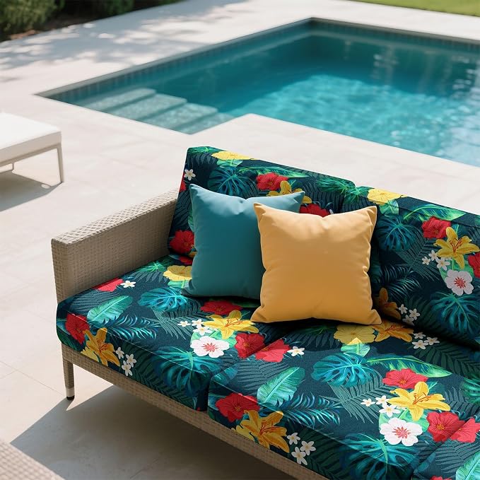 8Pcs Patio Cushion Covers Stretch Outdoor Furniture Protector Slipcovers | - Image 7