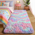 Amdrebio Rainbow Unicorn Pastel Shag Runner Area Rug 2x6 by Amdrebio