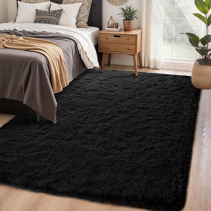 Chicrug Soft Area Rugs for Bedroom Living Room Plush Fluffy Rug 3x5 | Shag - Image 5