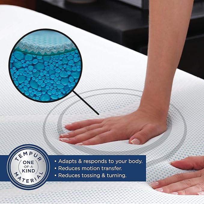 TEMPUR-Adapt 3" Memory Foam Mattress Topper, Twin, White