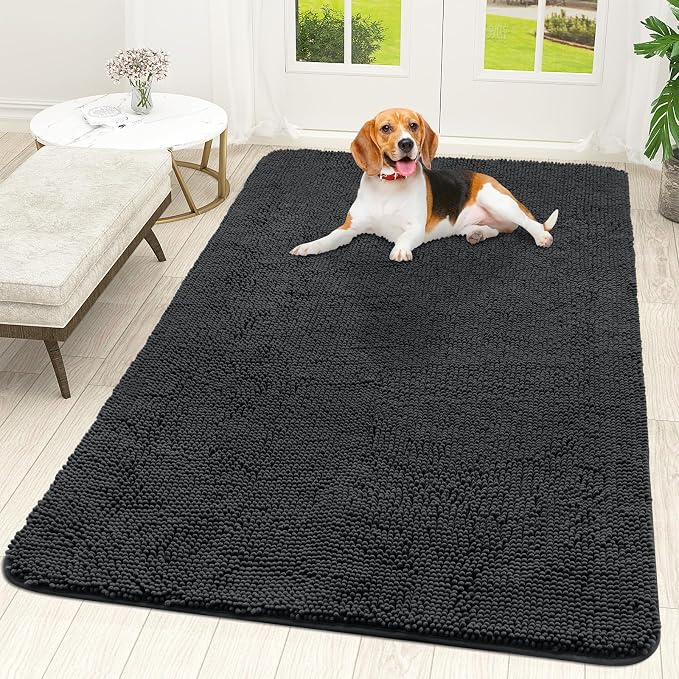 OLANLY Dog Door Mat for Muddy Paws 70x46, Super Absorbent Chenille Mud Mat | by OLANLY