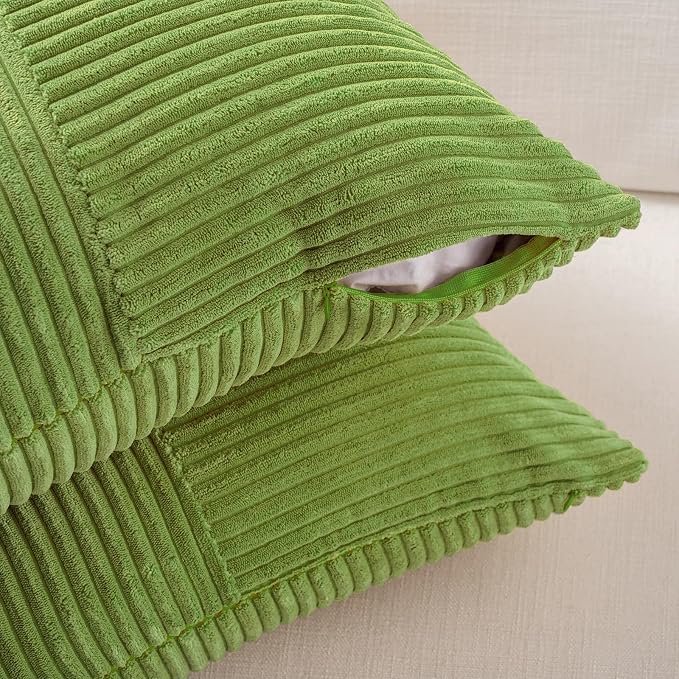 Fancy Homi Set of 2 Lime Green Lumbar Decorative Throw Pillow Covers 16x26 Inch - Image 4