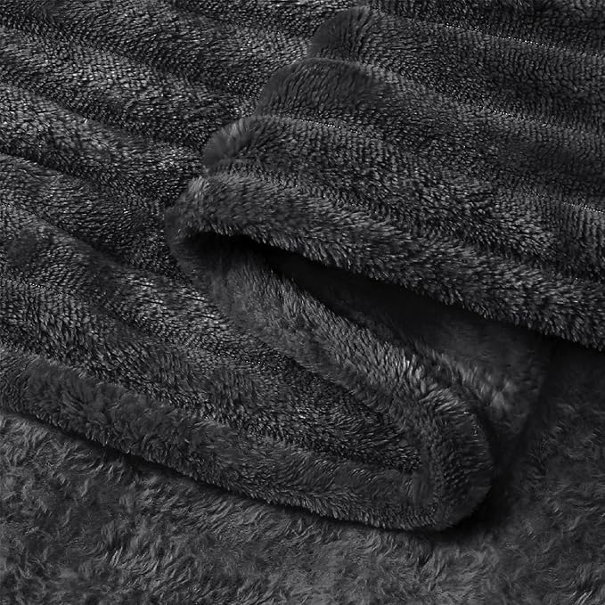 BEDELITE 3D Ribbed Jacquard Black King Size Blankets - Image 8