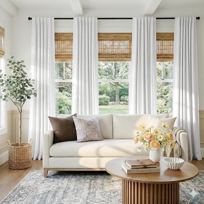 Faux Linen Total Blackout Curtains - Image 5