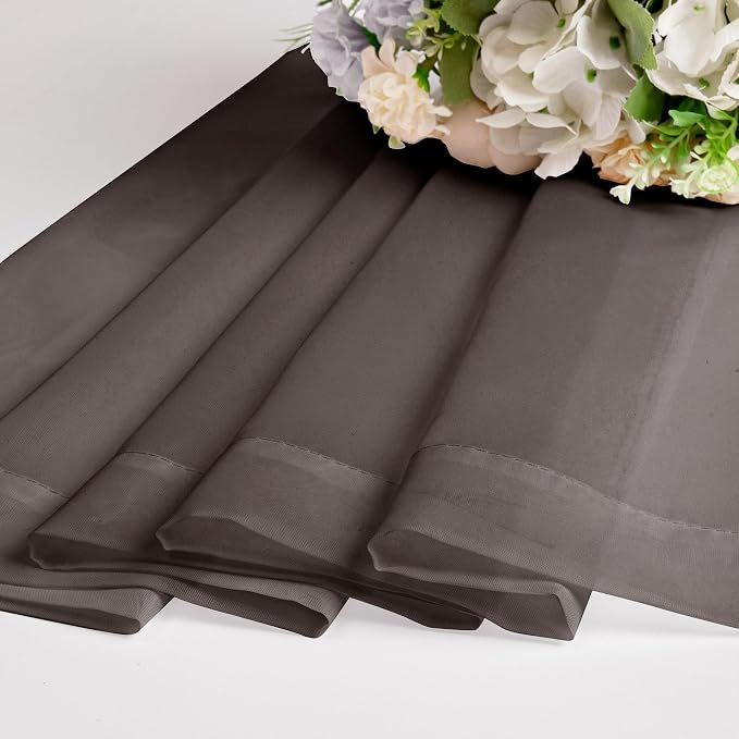 Chyhomenyc Chocolate Brown Sheer Valances - Image 8