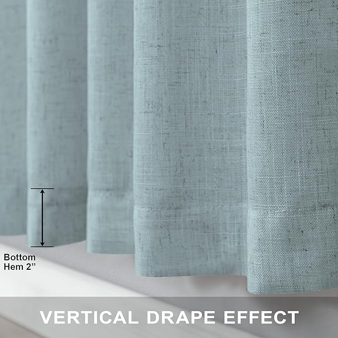 Aqua Curtains 108 Inches Long for Kids Room 2 Panels Set Back Tab Pocket Drapes - Image 7
